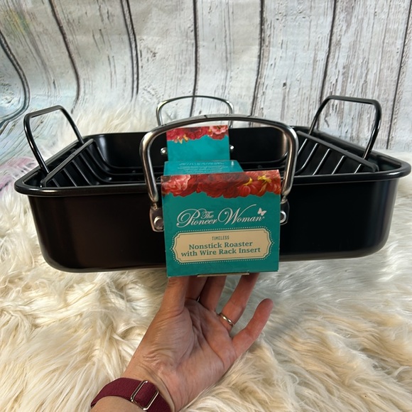 The Pioneer Woman Timeless Nonstick Roaster w/ Rack Insert - Picture 2 of 9